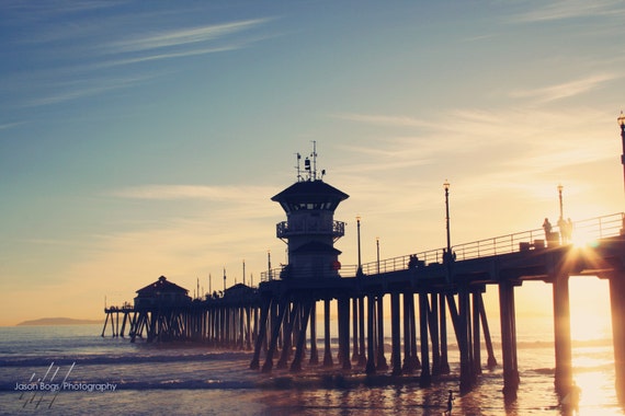 Summer Sunset at the Pier Huntington Beach California, Sunset, Surfer,  Pacific, Beach Decor, Wall Art, Beach Photography -  Canada