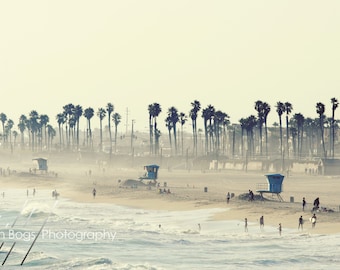 Huntington Beach California 40x60 Canvas - Summer Day at the Beach