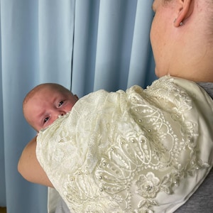 bridesmaid dress into baby blanket let's make a baby blanket out of a bridesmaids dress #sewing #babyblanket