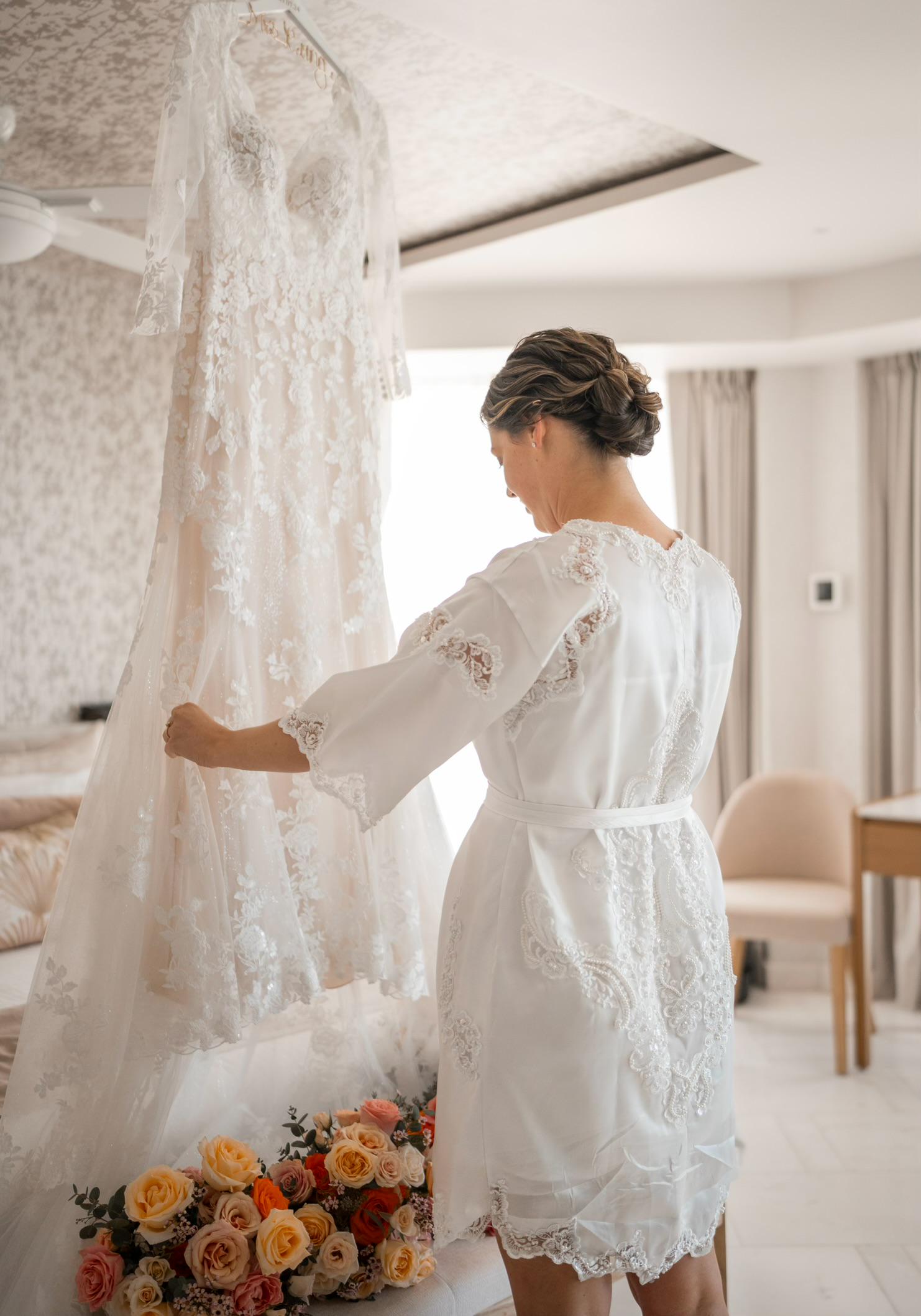 Repurpose Robe Get-ready Bridal Robe-short Repurposed From Mom's Wedding Dress ...