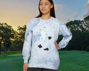 Swimming Polar Bear - Unisex Color Blast Crewneck Sweatshirt