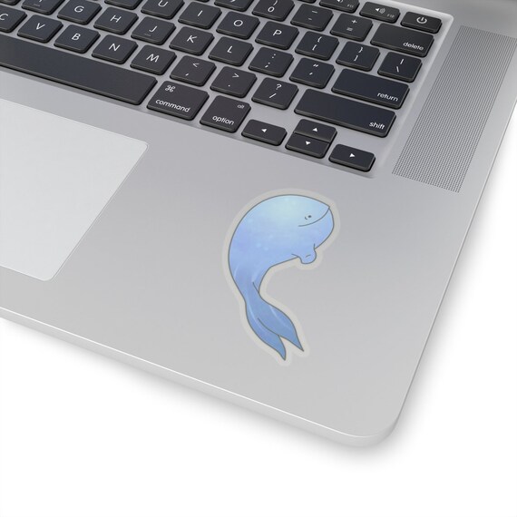 Whale Sticker, Cute Whale Vinyl Sticker, Blue Whale Kiss-Cut Decal for Laptop Water Bottle Car
