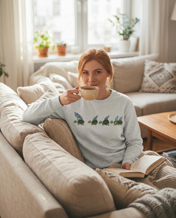 Land Shark Crewneck, Cute Shark Sweatshirt, Funny Beach Sweatshirt, Unisex Heavy Blend Crewneck for Shark Lovers