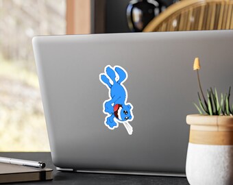 Jumpy Blue Cat - Kiss-Cut Vinyl Decals