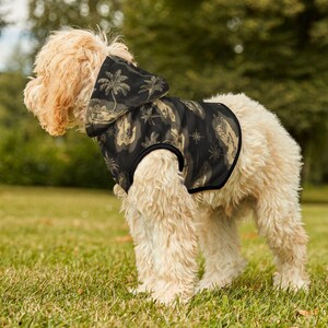 Vintage Schatzkarte-Haustier-Hoodie, gemütliches Hunde-Sweatshirt, stilvolle Welpen-Jacke, Strand-Thema-Haustierbekleidung, Sommer-Haustierkleidung