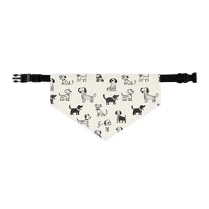Cartoon sketch Pet Bandana Collar | Dog Accessory, Fashion for Pets, Gift for Dog Lovers, Dog Bandana, Pet Birthday Present