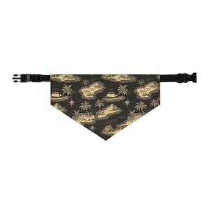 Collar bandana vintage con mapa del tesoro para mascotas únicas. Perfecto para fiestas, festivales, sesiones de fotos, días festivos y regalos.