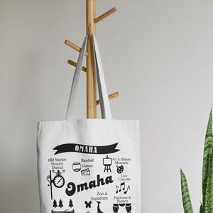 Omaha Nebraska Canvas Tote Bag: City Souvenir