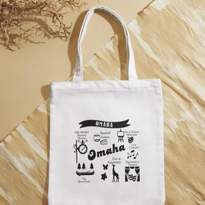 Omaha Canvas Tote Bag: Nebraska Souvenir, Local Pride
