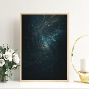 Abstract Poster – Lucid Origin No. 1 Digital Print, Futuristic AI Art
