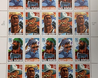 Amerikanische Folk Helden Stempelbogen