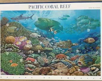 Nature of America - Pacific Coral Reef Stamp Sheet - Sixth in a Series