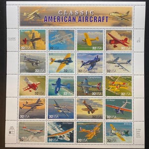 Amerikanische Flugzeuge Stempelbogen