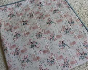 Dovestone Swan Whole Cloth Baby Quilt