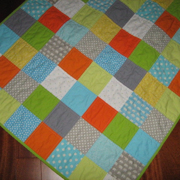 Patchwork Baby Boy Quilt