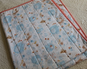 Pond Life Whole Cloth Baby Quilt