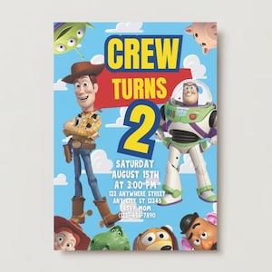 Editable Toy Story Birthday Invitation