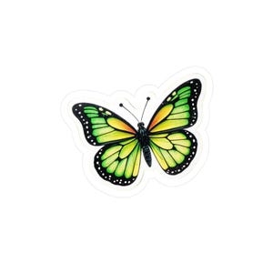 Kleurrijke vlinder vinylstickers voor interieur, bloemen stickerpakket, milieuvriendelijk interieur, buitenstickers, cadeau voor natuurliefhebbers