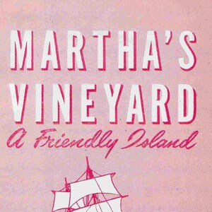 Vintage Mid Century Reise Broschüre - USA - Martha es Vineyard