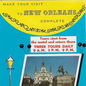 1960's Vintage Travel Brochure - New Orleans, LA - Southern Tours