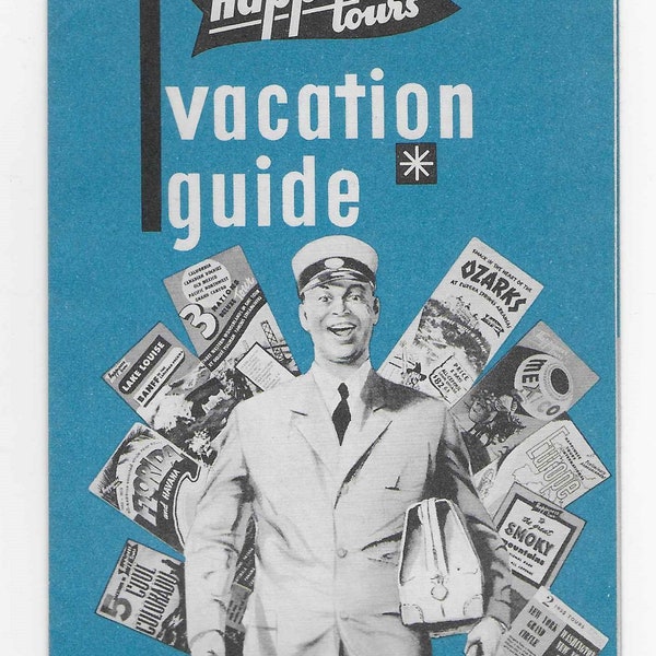 Vintage 1950's Travel Brochure -Happiness Tours - Vacation Guide - 1953