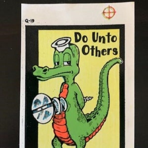 Vintage Midcentury Unused Sticker - Decal - Funny - Humor - Alligator - Lindgren - Turner