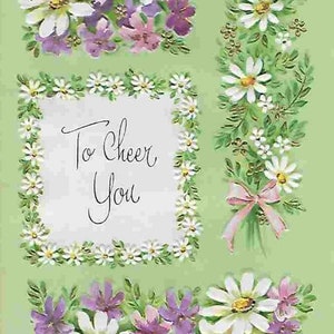 Tarjeta de felicitación vintage de mediados de siglo sin usar - Pensando en ti - Amistad