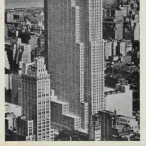 Carte postale photo vintage du milieu du siècle inutilisée - New York - Architecture - RCA Building - New York - États-Unis