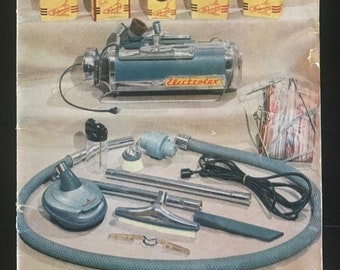 Publicité vintage Midcentury - Guide de l'utilisateur de l'électroménager - Aspirateur Electrolux - Maison