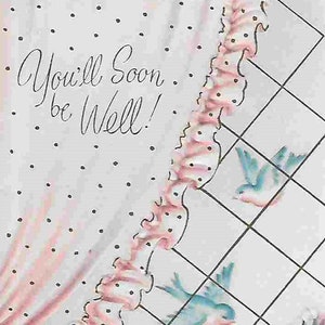 Vintage Midcentury Unused Greeting Card - Get Well