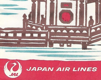 Vintage 1960's Travel Brochure - Taipei - Japan Air Lines