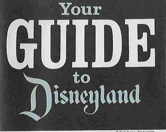 Vintage Midcentury Disneyland Parkführer und kommende Anziehungen für 1966