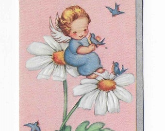 Vintage unbenutzte Grußkarte - For You - Best Wishes