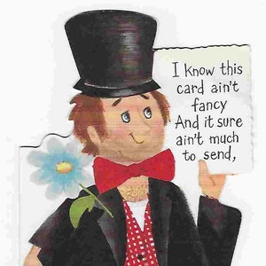 Vintage Mid Century Unused Greeting Card - Happy Birthday