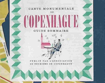 Folleto de viaje vintage - Copenhague - danés - Dinamarca - Copenhague
