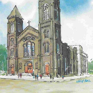 Vintage 1970 - 150th Anniversary - Ceremony Program - Old Stone Church - Cleveland, OH - Illustration
