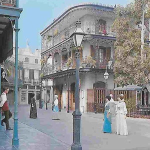 Vintage Midcentury Unused Photo Postcard - Disneyland - New Orleans Square