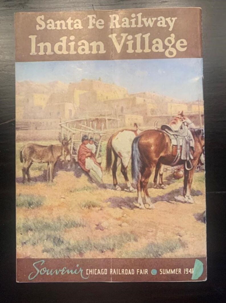 Vintage Midcentury Travel Brochure Santa Fe Railway Indian Village image 10