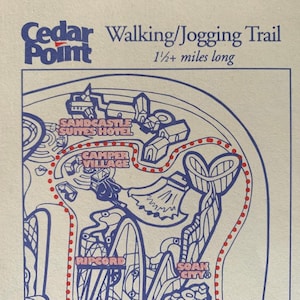 Przewodnik po parku rozrywki Cedar Point z lat 90. XX wieku – szlak spacerowy i joggingowy