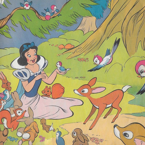 Vintage 1940's Walt Disney Illustrations - Snow White & The Seven Dwarfs