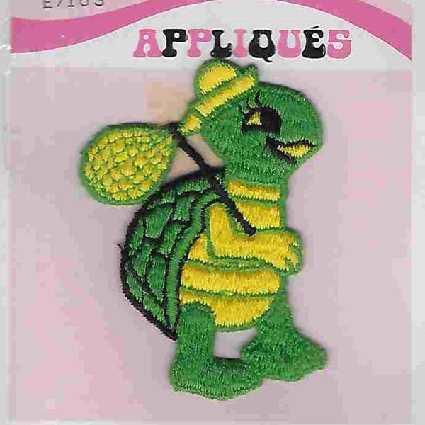 Vintage Unused 1970's Fabric Patch - Turtle - Talon Appliques - Made in USA