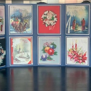Anúncio de cartão de Natal vintage de meados do século - Decoração - Design gráfico