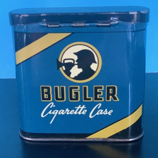 Vintage Advertisement Tin - Bugler Cigarette Case - Brown & WIlliamson Tobacco - Louisville, KY - USA - Ad