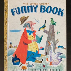 Vintage 50er Jahre Illustriertes Kinderbuch - Lustiges Buch - Ein kleines Goldenes Buch