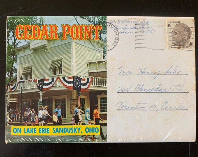 Vintage 1970's Cedar Point Amusement Park Postcard Book - Western ...