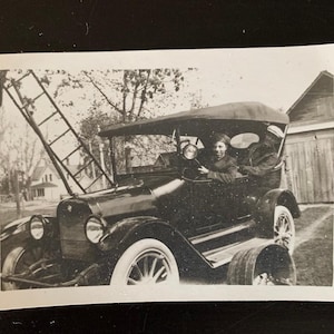 Vintage Early 1900&#39;s Original Black & White Photo - Model T - Automobile - Set of Two