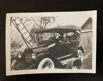 Vintage Early 1900's Original Black & White Photo - Model T - Automobile - Set of Two