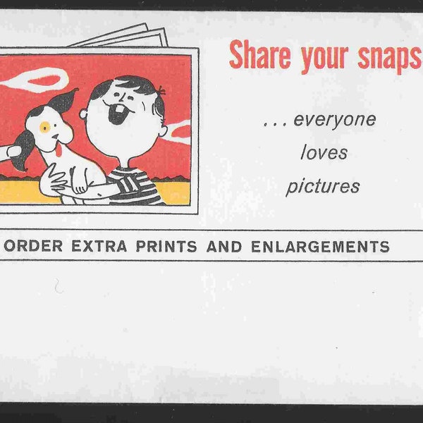 Vintage Kodak Film Ad - Photo Sleeve - Share Your Snaps