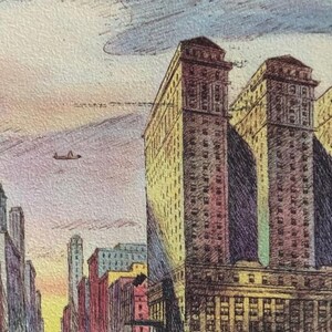 Stara używana pocztówka ze zdjęciem z połowy wieku - Nowy Jork - Hotel Pennsylvania - NYC