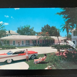 Stara używana pocztówka podróżnicza z połowy wieku - Windsor Motel, St. Petersburg, Floryda, USA